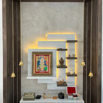 Divine Serenity: Custom LED Home Temple Design in Hillingdon | Inspired Elements