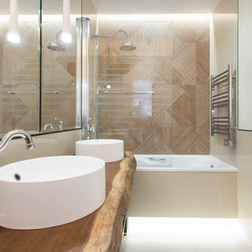 Baño rústico