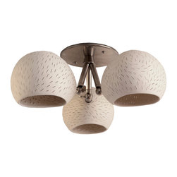 lightexture - Claylight Clover: Semi-Flush Mount Ceiling Light, Incandescent - Flush-mount Ceiling Lighting