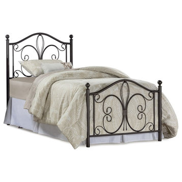 Hillsdale Milwaukee Traditional Twin Metal Bed in Antique Brown