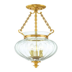 Hudson Valley Gardner 3-Light Semi Flush - Flush-mount Ceiling Lighting