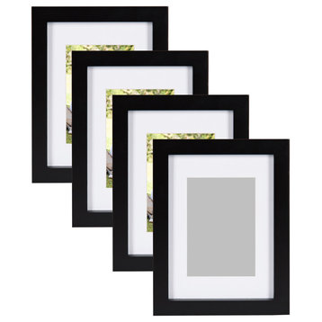 Gallery Wood Picture Frame, Set of 4, Black, 11"x14"