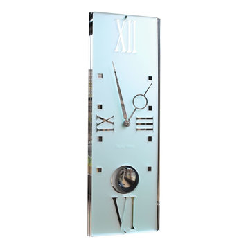 Roco Verre Frosted Deco Pendulum Wall Clock