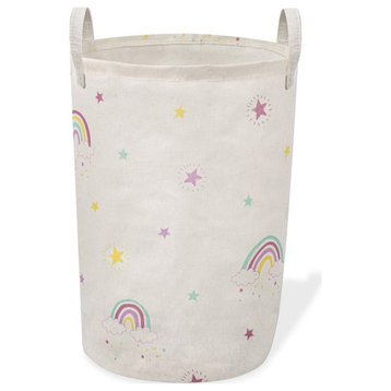 Safdie & Co. Printed Foldable Laundry Basket Rainbow Multi-Color