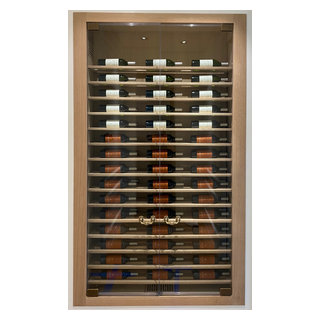 Image showcasing Clearwater, FL - Frameless Glass Doors Wine Cabinet - Scandinavian ...