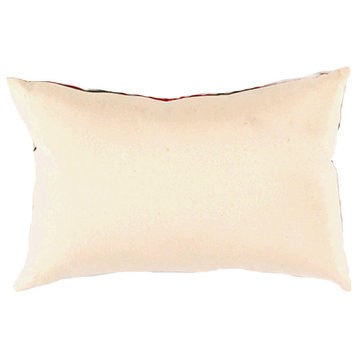 Ti 61 Turkish Red/Gray Silk Ikat Pillow