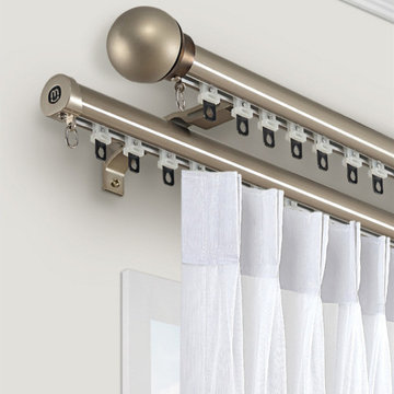 Alverstone White Black Blue Champagne Aluminum alloy Curtain Track Set With Ball