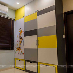 3BHK Apartment Interior Design | Kids Wardrobe - Children's Wardrobes & Storage
