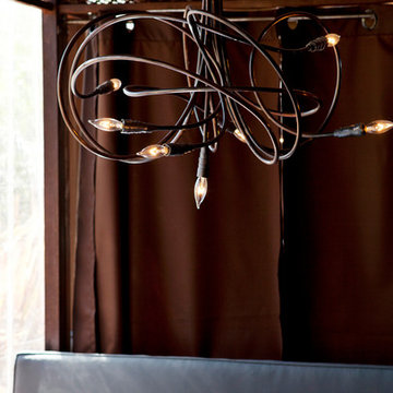 Lightsculptures Moss Brown Chandelier