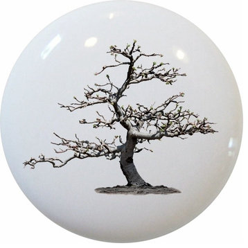 Apple Tree in Spring Ceramic Cabinet Drawer Knob