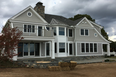 Inspiration for a transitional exterior home remodel in Bridgeport