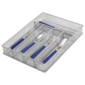 Flatware Storage Case with PVC Lid 5 Compartment Foldable Utensil