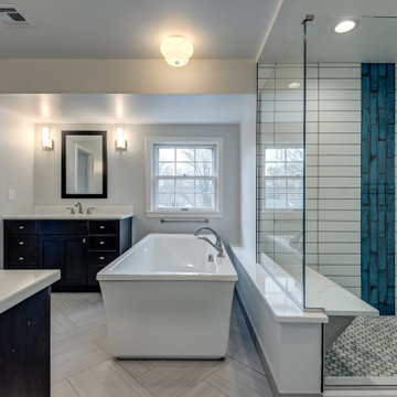 Modern Contemporary Master Bathroom with Argentinian Influence