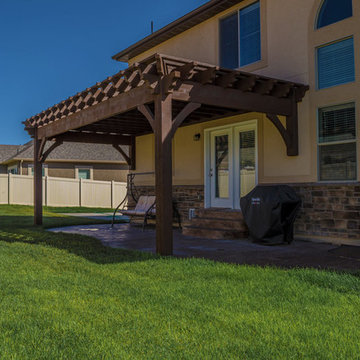 12' x 24' 11" Attached Timber Frame DIY Pergola Kit for Backyard Patio