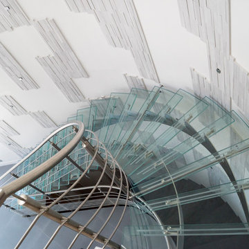 Escalier Hélicoïdal Inox et Verre