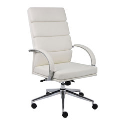 Boss - Boss White CaressoftPlus Executive Office Chair - High back - Office Chairs