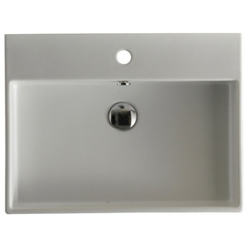 Unlimited 60 Wall Mount Bathroom Sink 23.6", With Faucet Hole