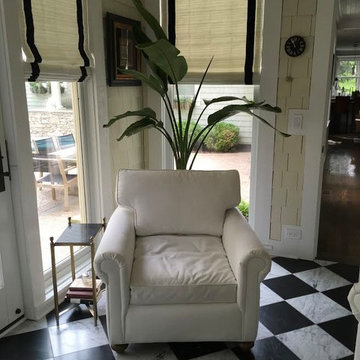 Staged Sunroom- Checkered Floors