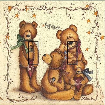 Ted E Bear 1A Double Toggle Peel and Stick Switch Plate Cover: 2 Units