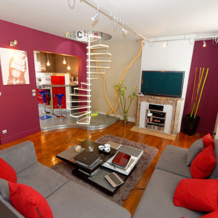 Inspiration for a home theater remodel in Le Havre