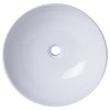 Eago BA351 17-7/8" Round Ceramic Above Mount Bathroom Basin - White