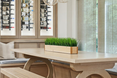Example of a trendy wine cellar design in New York