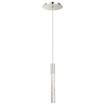 Modern Forms Magic 1 Light LED Pendant with Round Canopy, Polished Nickel