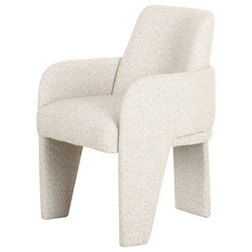 Modrest Cando Modern Beige Fabric Dining Chair