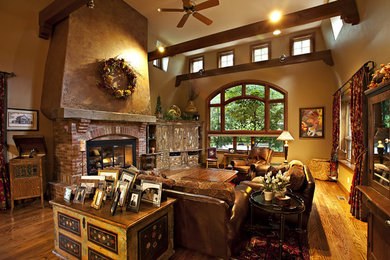 This is an example of a mediterranean home design in Denver.