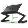 Workez Multifunctional Ergonomic Laptop Lap Desk, Black