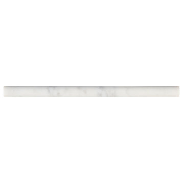 Carrara White Pencil 0.75x12 Honed Molding, Sample