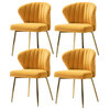 Milia Dining Chair Set of 4, Mustard