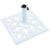 Vidaxl Umbrella Base White 26.5 Lbs 19.3" Cast Iron