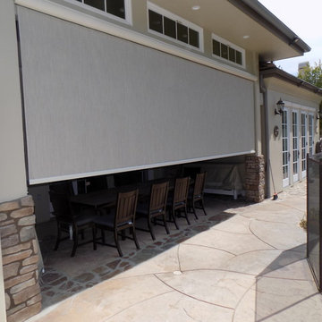 Motorized Power Screens on a California Room in Brea, CA