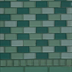 Green And Green Blend Glass - Tile