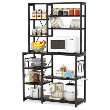 Tribesigns Kitchen Bakers Rack With Hutch, 10 Tier Microwave Oven Stand