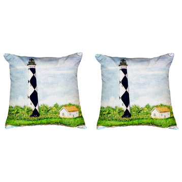 Pair of Betsy Drake Cape Lookout No Cord Pillows
