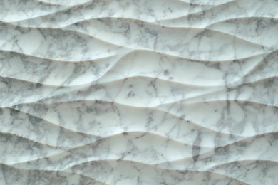 3D White Carrara Marble Wallart Tile