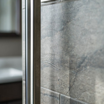 Sophisticated Master Bathroom with Window Seating