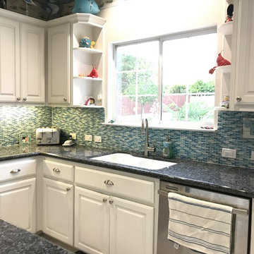 Turquoise Blue Mini Subway Glass Tile Mosaic Backsplash