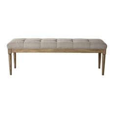 Guinevere Bench, Natural Linen