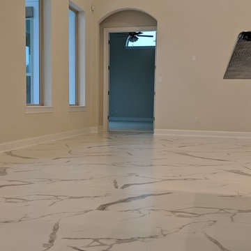 24x48 Calcutta Matte Porcelian Tile Installation