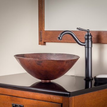 Novatto CENTURY Faucet with Novatto BILBOA Copper Vessel Sink