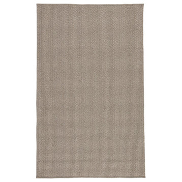 Jaipur Living Iver Indoor/Outdoor Solid Gray Area Rug, 5'x8'