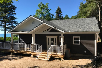 Inspiration for a coastal exterior home remodel in Toronto