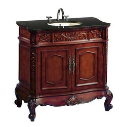 Adelina 43 inch Vintage Bathroom Vanity Antique Cherry Finish - Bathroom Vanities And Sink Consoles