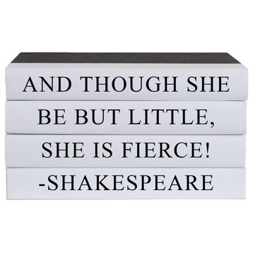 Little But Fierce Quote Book Stack, S/4