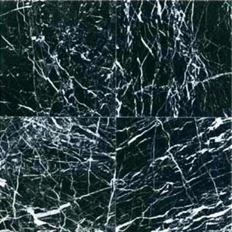 China Black With Vein 12x12 Polished