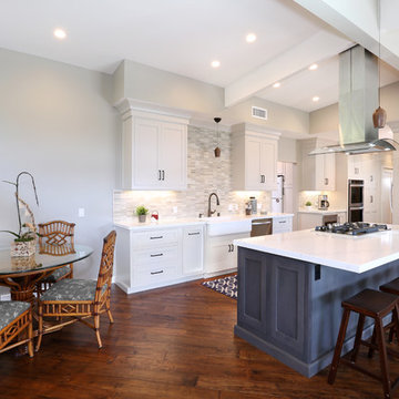 "Inset" Kitchen Omega "Smokey Hills" and Magnolia Finish