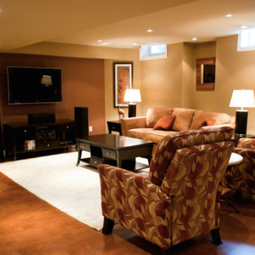 Basement Renovation, Accent Wall, Recessed Lighting, 2010